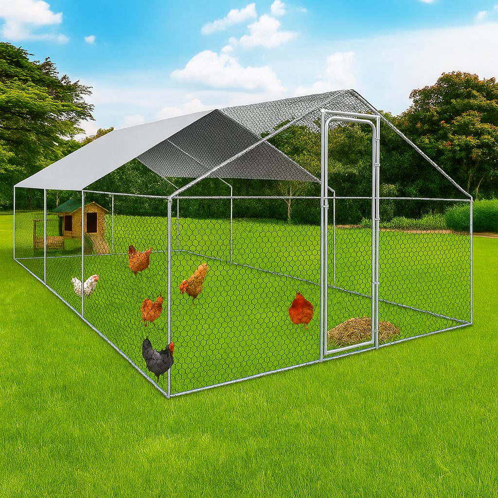 Parc de 24m² en Acier Galvanisé avec Structure Renforcée